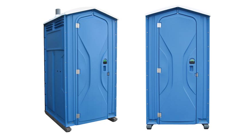 Long-term porta potty units on site in Plainfield, Illinois